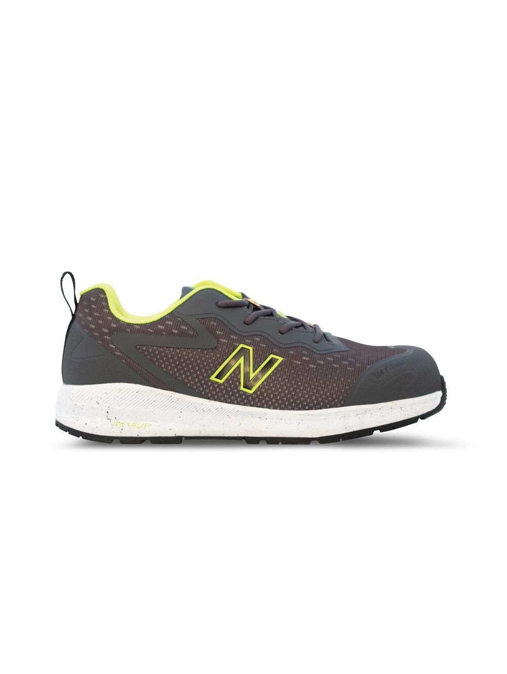 New Balance Logic Composite Toe Men's Industrial Work Shoes, Grey/Lime, Size 7.5